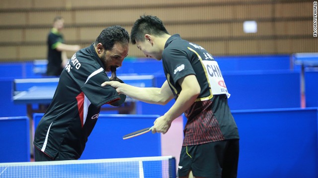 The 41-year-old was the guest of honor at the World Team Table Tennis Championships in Tokyo, Japan, earlier this month.