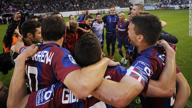 Tiny Eibar is about to play in Spain's top league for the first time in its history. It will be the smallest team ever to compete in La Liga, with a town of just 27,000 people and a stadium that holds just under 6,000. It begins with a home derby against Basque neighbors Real Sociedad on Sunday, 