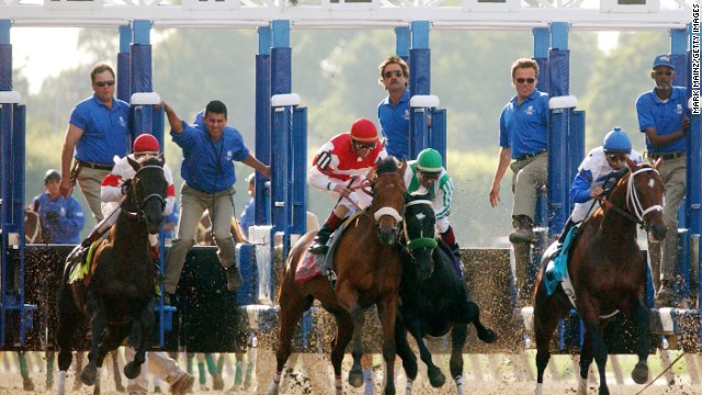 Having won the Kentucky and Preakness races, War Emblem stumbled out of the stalls at the Belmont Stakes, and Espinoza did well not to be unsaddled as a result.