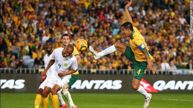 Tim Cahill (Australia): Cahill, right, is the Socceroos' all-time leading scorer and their oldest player. In 2012, he left Everton after eight seasons in the English Premier League, saying he hoped a move to the New York Red Bulls would prolong his international career. The good news for Australia is he's become more of a goal scorer since joining New York. The bad news? He's netted only one for New York this season.