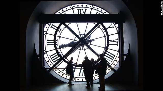 The Musee d'Orsay in Paris draws visitors for its expansive collection of art created between 1848 and 1914. The museum is housed in a former railway station adorned with a giant clock. About 3.5 million people visited in 2013.