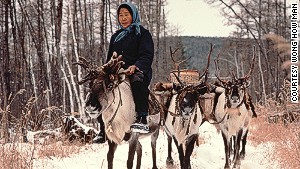 A reindeer herder on China\'s northeastern border with Russia.