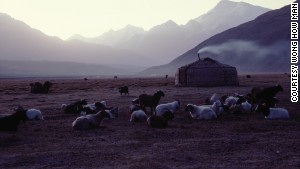 A Tajik nomadic yurt near the Afghan border. 