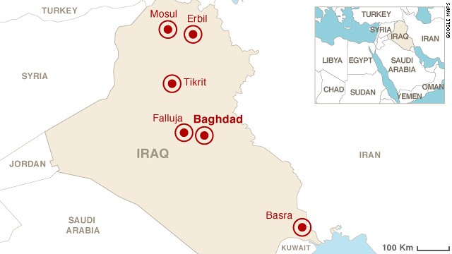 Map: Unrest in Iraq