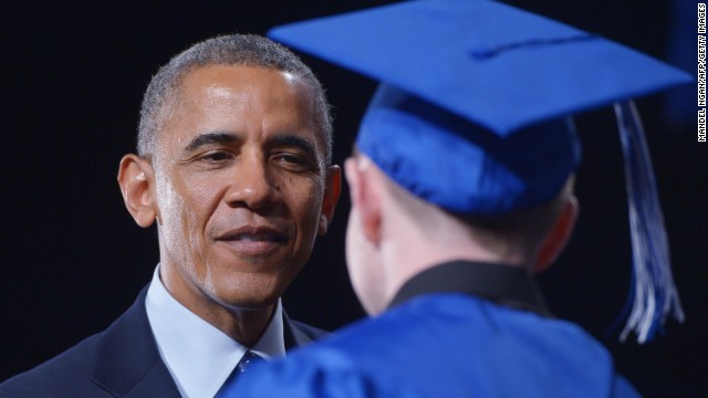 At Mass. high school, Obama applauds students graduating with skills ‘to fix America’