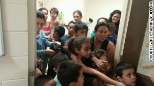 The office of Texas Congressman Henry Cuellar released this photo showing crowding at a Customs and Border Protection detention facility in South Texas. \n