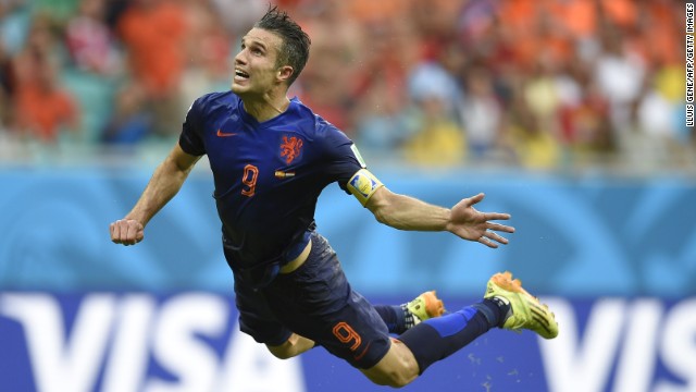 It was the goal which sparked the World Cup into life. Robin van Persie's flying header helped the Netherlands to come from behind and thrash defending champion Spain 5-1. 