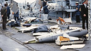 air india 182 flight 1985 bombing crash cnn irish man crashed sailors debris unload cork coast navy base off story