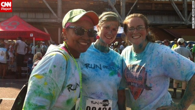 Evans credits most of her success to running. She participated in the "Run or Dye" race in Shreveport on September 7, 2013.