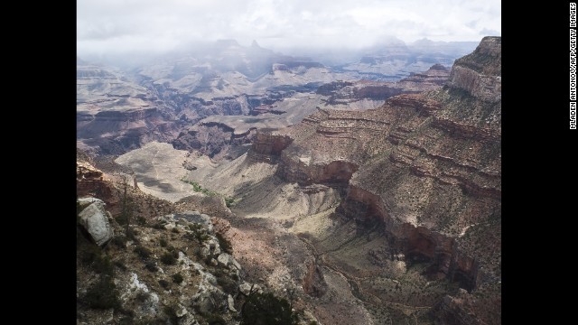 No matter what trail you choose, Arizona's Grand Canyon is sure to offer the breathtaking views. The Grand Canyon stretches for 277 miles of the Colorado River, which runs through the bottom of the canyon. From the canyon floor to the South Rim, the distance measures a full vertical mile. 