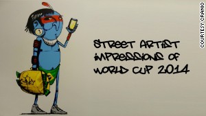 Graffiti artists tackle Brazil 2014