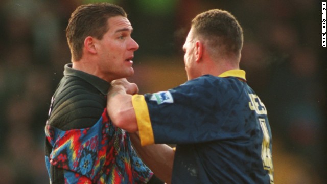 Wimbledon's hard man Vinnie Jones terrorized opposition teams during his reign as leader of the "Crazy Gang."