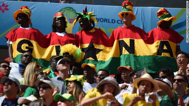 Ghana fans gather before the game against Portugal.<a href='http://www.cnn.com/2014/06/25/football/gallery/world-cup-0625/index.html'> See the best World Cup photos from June 25.</a>