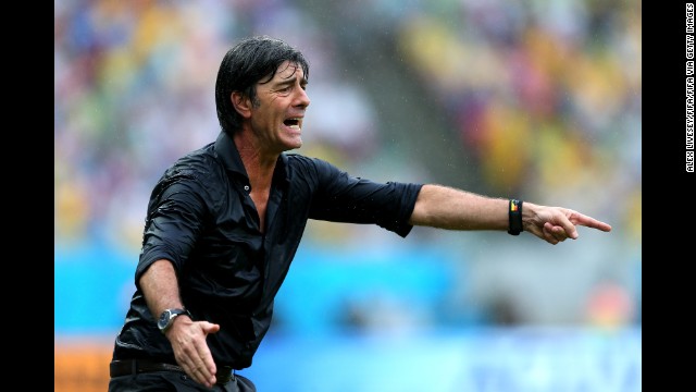 Germany head coach Joachim Loew gestures during the game against the United States. 
