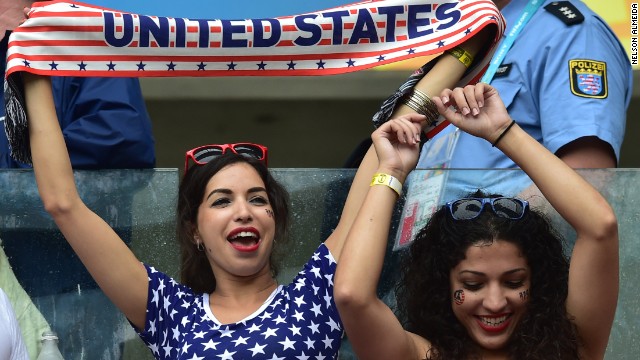 U.S. fans cheer during the Germany match.