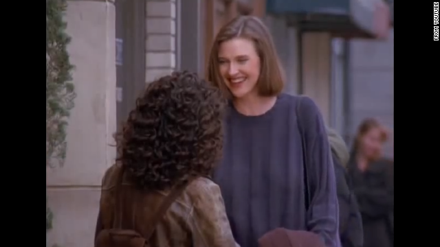 <strong>Brenda Strong</strong> appears in several episodes throughout the series as Elaine's arch nemesis since high school. Strong plays Sue Ellen Mischke, who never wears a bra. Elaine is so obsessed that Sue Ellen doesn't wear a bra that she gives her one as a gift, which Sue Ellen then wears down the street as a shirt, which causes Kramer to crash Jerry's car because they're so distracted watching her. Seven years later, Brenda Strong played the character that drove the entire plot line of "Desperate Housewives," Mary Alice Young.