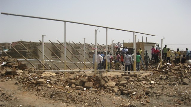 A Sudanese government force destroyed a church in Khartoum on Monday, witnesses said. 