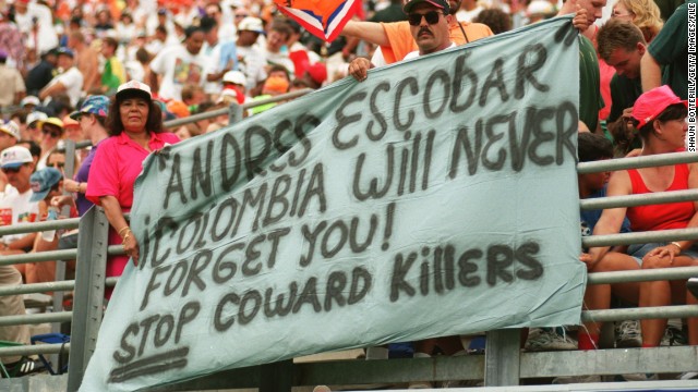 Escobar's death came at a volatile and violent chapter in Colombia's history. But its current crop of players have been an exuberant presence at this World Cup.