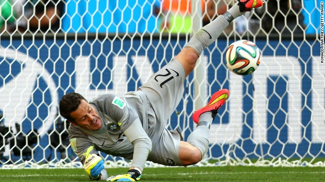 Julio Cesar was the hero for Brazil in its round of 16 game with Chile as he saved two penalties in the shootout, with the sides finishing level at 1-1 after 120 minutes. 
