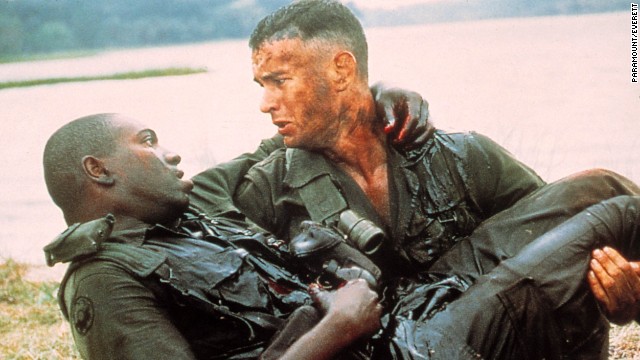 Mykelti Williamson, left, stars as Gump's Army buddy Benjamin Buford "Bubba" Blue, who has an affinity for shrimp. 