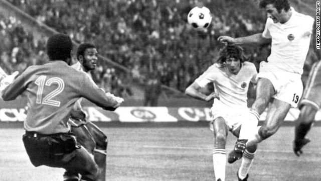 Yugoslavia 9-0 Zaire (1974): It's the record winning margin in World Cup history, matching Hungary's scoreline over South Korea 20 years earlier. The Zaire players nearly did not take to the pitch after being told they would not be paid before then being threatened by the secret service of ruler Mobutu Sese Seko. Once on the pitch, a rout ensued.
Hungary scored 10 goals against El Salvador in 1982, but the Central American side did manage a consolation in reply. 