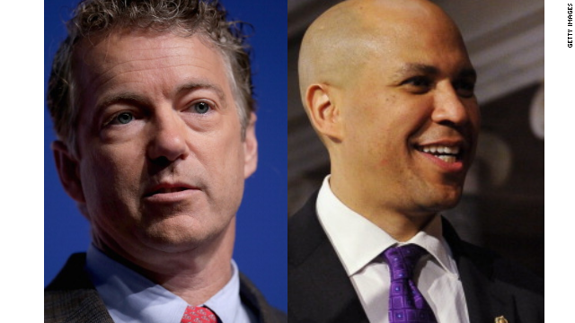 Booker, Paul take a selfie; talk criminal justice reform, technology and show tunes