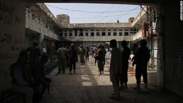 Miranshah, one of the largest towns in the region, which borders Afghanistan, has been left a ghost town by the military operation.