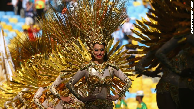 Dancers perform during the closing ceremony.