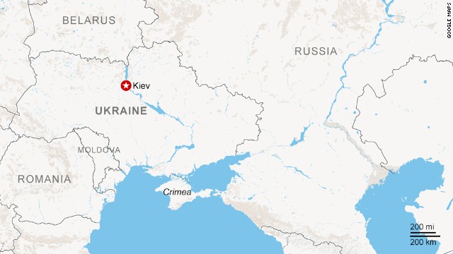 Map: Ukraine and Russia border