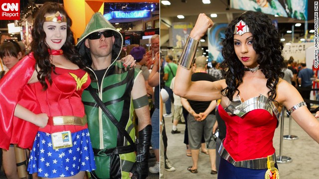 Wonder Woman will never lose her popularity in cosplay circles. Here's one accompanied by Green Arrow in 2012, and another from the same year. 