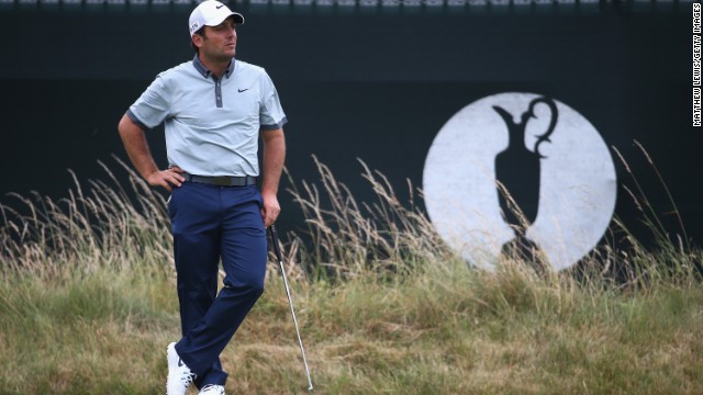 A chasing pack featuring Italy's Francesco Molinari (pictured), Rickie Fowler, Louis Oosthuizen and Ryan Moore are tied for third at 6-under-par.