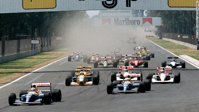 Britain's Nigel Mansell (left) was victorious at the Autodromo Hermanos Rodríguez circuit last time Mexico hosted F1 in 1992.