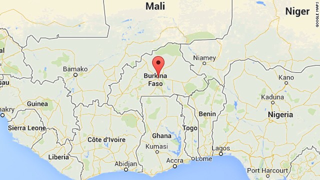 Map: Ouagadougou, Burkina Faso
