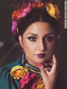 American photographer <a href='https://www.facebook.com/ValerieThompsonPhotography' target='_blank'>Valerie Thompson</a> took this photo of her friend Gloria, an artist heavily influenced by the imagery of Frida Kahlo, using a softer focus.