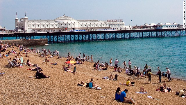 Brighton's only remaining pier (the rest have burned down) is one of the most popular along the UK's southern coast.