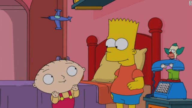 'Family Guy' meets 'The Simpsons' in crossover clip