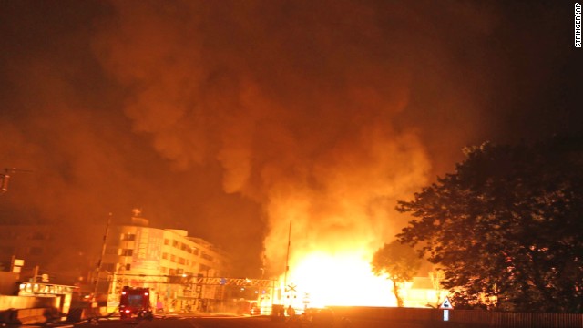 Several people were killed and over 200 injured when the gas leak triggered several explosions. 