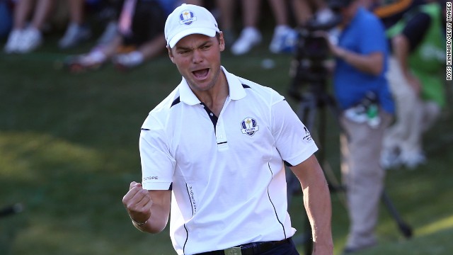 Martin Kaymer was on top of the world after holing the winning putt at the 2012 Ryder Cup. 