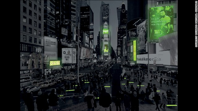 The Spanish designer Eduardo Mayoral Gonzalez has created an alternative to electric lighting. Billboards are illuminated using glow-in-the-dark bacteria and a species of algae that glows when it is shaken