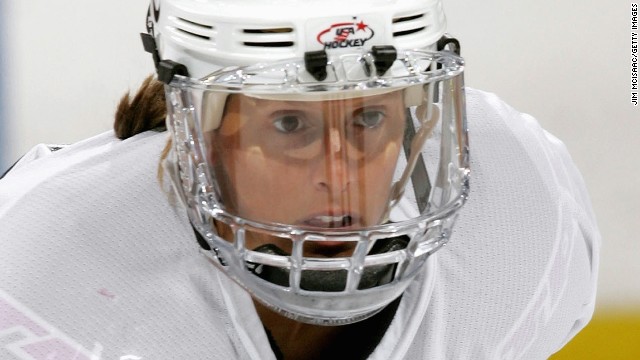 Cammi Granato (pictured) and Angela James were the first women nominated to be inducted into the Hockey Hall of Fame in 2010.