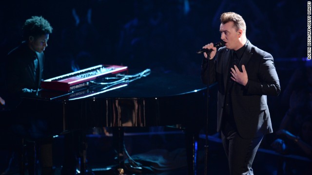 Sam Smith performs at the 2014 MTV Video Music Awards.