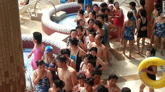 The capacity of this Pyongyang water park is up to 20,000 per day, says the North Korea government.