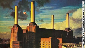 Battersea Power Station as depicted on the cover of Pink Floyd\s album \