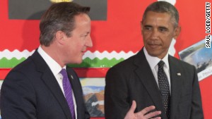 British Prime Minister David Cameron and U.S. President Barack Obama