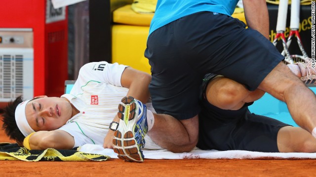 Having won the 2014 Barcelona Open, Nishikori then reached his first Masters-level final in Madrid, but was forced to retire in the deciding set against Rafael Nadal due to a back injury. He was in control of the match before the injury took its toll. 