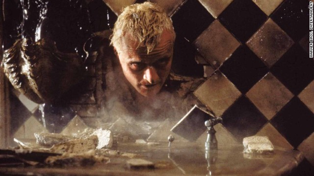 In "Blade Runner," Rutger Hauer plays Roy Batty, a replicant, which is a bioengineered android that looks indistinguishable from humans. 