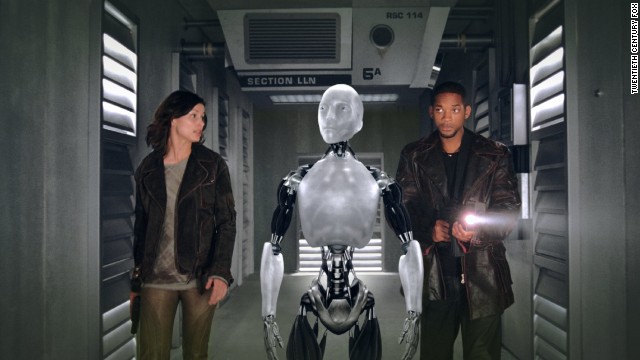 Will Smith stars as Detective Del Spooner and Bridget Moynahan as Dr. Susan Calvin in "I, Robot" in which a robot named Sonny is suspected of killing a human. 