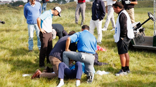 Golfer Fabrizio Zanotti Taken To Hospital After Hit By Ball 