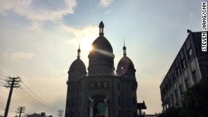 The cross of the Salvation Church in Pingyang County in Wenzhou was removed earlier this year.