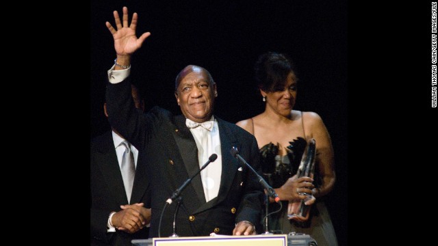 Cosby accepts the Marian Anderson Award in 2010 at the Kimmel Center for the Performing Arts in Philadelphia. 